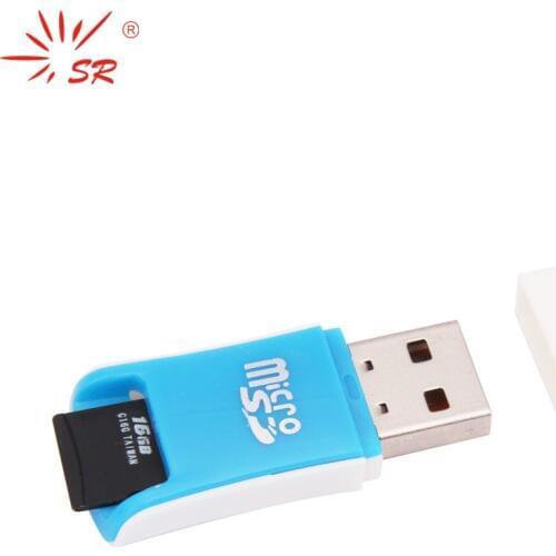 SR USB Portable Efficient transmission Card Reader T-Flash Memory Card MicroSD Card Adapter