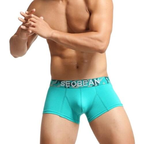 New 2020 summer SEOBEAN Cotton short cortos hombres Mens U bag Casual Trunks Pajama Shorts