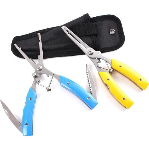 Multi-Functional Aluminium Alloy Fishing Plier Stainless Steel Pliers Fish Hook Remover Fishing Line Cutter Tools with Bag T45