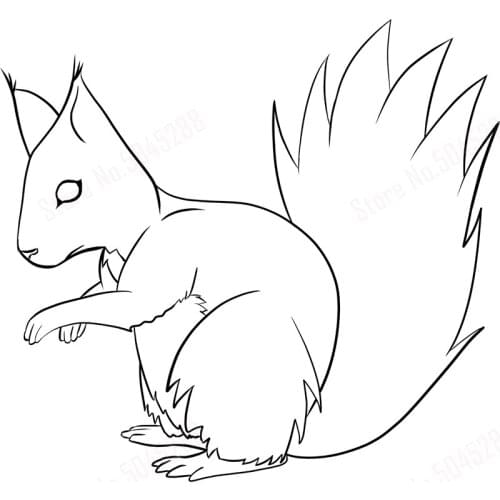 Squirrel Car Decals Cute Squirrel Car Stickers Pet Animal Stickers Good-looking Cute Animal Squirrel Car Stickers Decor H076