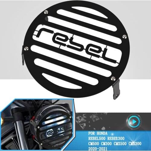 Motorcycle Headlight Headlamp Grille Guard Mesh Cover Protection FOR HONDA REBEL500 REBEL300 CM500 CM300 CMX500 CMX300 2020 2021