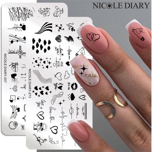 NICOLE DIARY Stencils For Nail Design