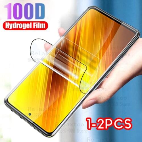 Poco x3 smartphone Film For Xiaomi poco x3 Screen Protector xaomi poco x3 x 3 Light 100D Hydrogel Film not glass 1-2pcs