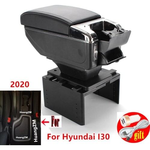 For Hyundai I30 armrest box 2020 central Store content box car-styling Storage Center Console products interior accessories