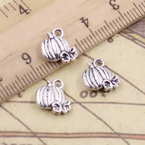 20pcs Charms Pumpkin Thanksgiving Halloween 20x20mm Tibetan Silver Color Pendants Antique Jewelry Making DIY Handmade Craft