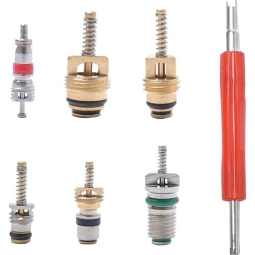R134a Car Air Conditioning Refrigerant Valve Core 35 Piece Set of Auto Household Air Conditioning Accessories
