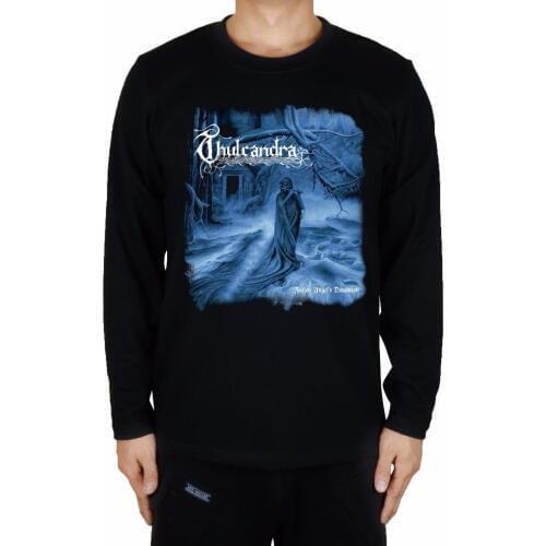 3 designs Skull death Thulcandra Punk Rock full long sleeve shirt 3D fitness 100%Cotton Heavy Metal print Tshirt men women