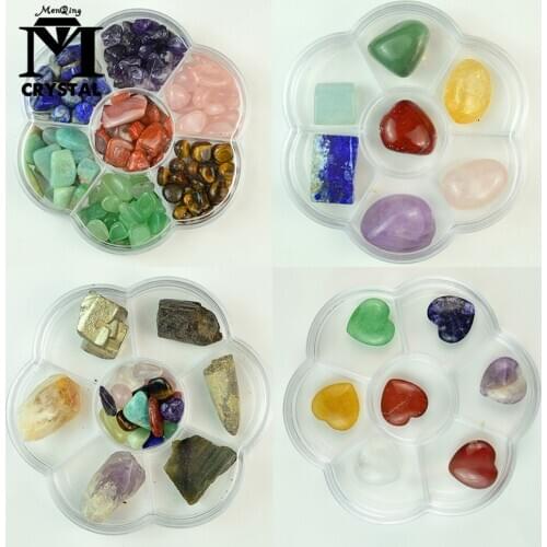 Seven Chakras Natural Rough Crystal And Gemstone Stone Raw Quartz Rock Mineral Specimen Healing Reiki Home Decor