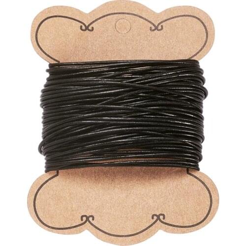 10m 1mm 1.5mm 2mm Black Cowhide Leather Jewelry Cord Thread String Strap Rope For DIY Bracelet Necklace Jewelry Making Findings