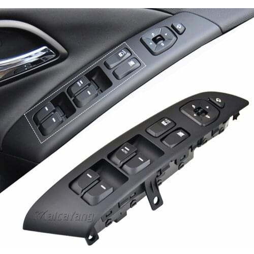 LED Blue LHD Power Electronic Control Window Switch Rearview Mirror Folding For Hyundai Tucson 2.0L 2.4L 2010-2015