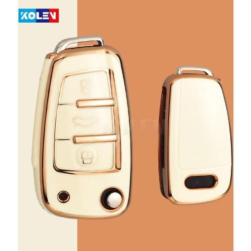 TPU Car Remote Key Cover Case Shell Fob For Audi C6 R8 A1 A3 Q3 A4 A5 Q5 A6 S6 A7 B6 B7 B8 8P 8V 8L TT RS Sline Auto Accessories