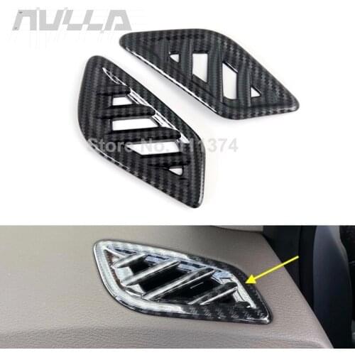 For Nissan X-Trail 2021 2022 ABS Carbon Look Car Interior Front Upper Air Condition Outlet Vent Decoration Frame Trim Accessorie