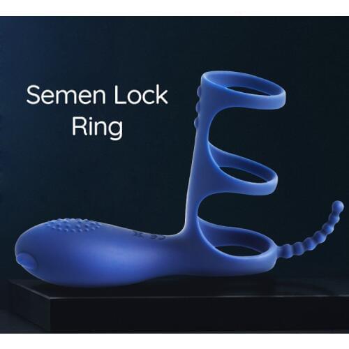 Sex Toys for Men Vibration Semen Lock Ring USB Charging High Quality Silicone Penis Ring Multifunction Delay Sleeve Sex Products
