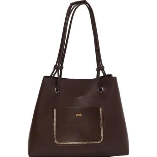 Pu Leather Large Capacity Women Handbags High Quality Female Composite Bag Solid Color Casual Shopper Tote Bag