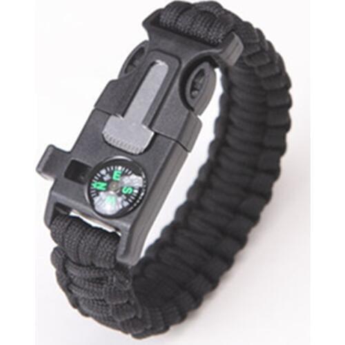Military Emergency paracorde 4mm Survival Bracelet Parachute No Flint Outdoor Scraper Whistle Buckle for Jewelry Men & Women