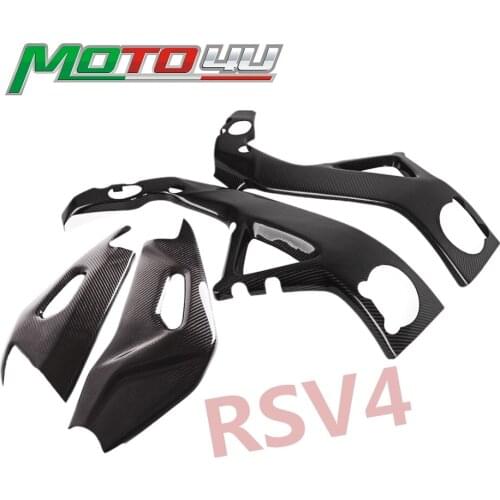 Real Carbon Fiber Motorcycle Frame Cover Swingarm Cover Swing Arm Protection Covers Gloss For Aprilia RSV4 2009+ 2015-2020
