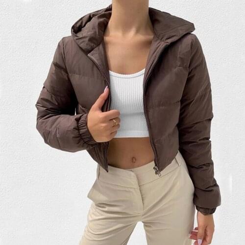 Womens jacket Fashion Bubble Coat Solid Standard Collar Oversized Short Jacket Winter Autumn Female Puffer Jacket Parkas Mujer