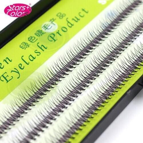 Stars Colors 0.15 C Curl Silk Natural Soft Individual False Eyelashes Thick Eyelash W Style Fake Lashes Extension