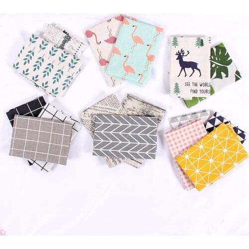 1Pcs Plaid Cotton Table Mat Placemat Japanese Fashion Style Fabric Ins Table Mats Napkins Simple Design Tableware Kitchen Tool