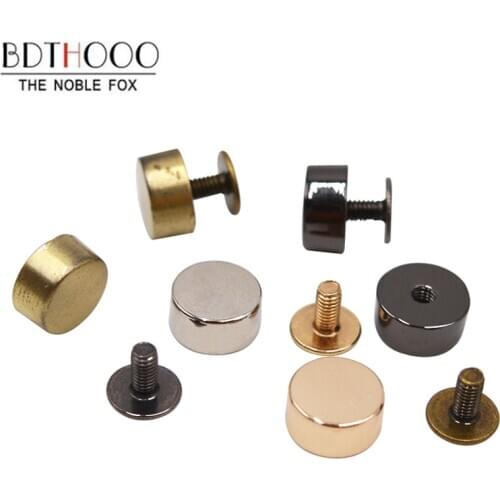 10Pcs Wear protection Bag Bottom Studs Rivets DIY Leather Buttons Screw for Bags Hardware Belt Accessories for Bag Feet Screw