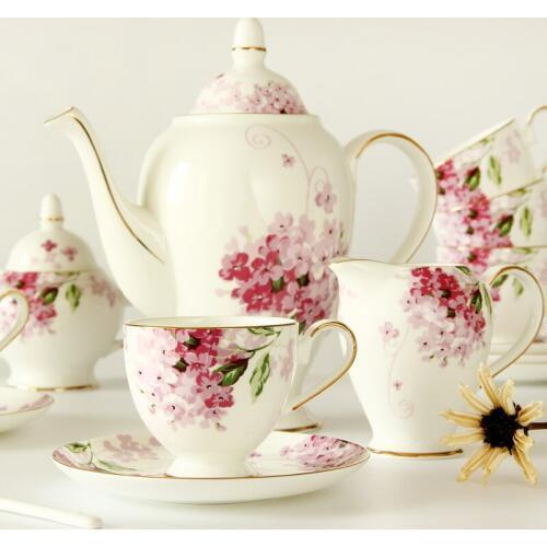 15piece guci Coffee Set European tea set ceramic afternoon tea set British coffee cup plate set bone china household