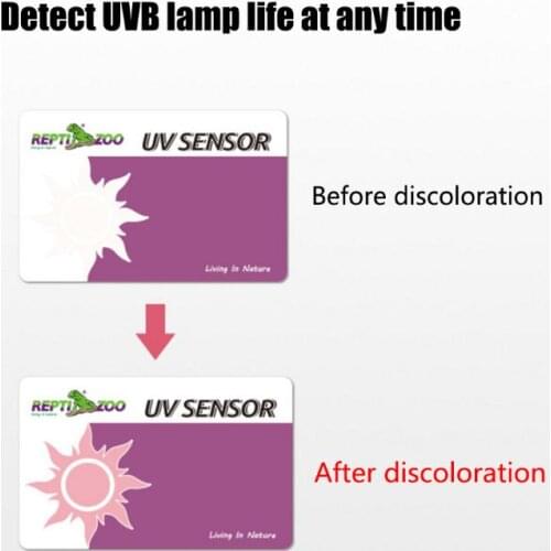 2 Pcs/set Reptiles Terrarium UVB Test Card Pet Supplies UV Light Lamp Life Effective Tests PVC Paper Dropship