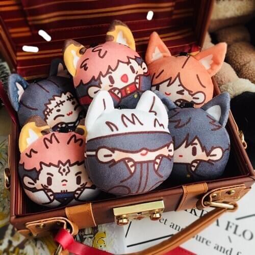 Anime Jujutsu Kaisen Gojo Satoru Cosplay Cute Doll Plush Dango Keychain Cartoon School Bag Itabag Pendant Key rings Xmas Gifts