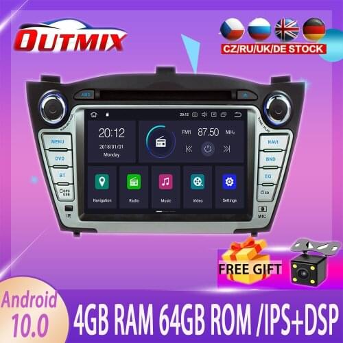 2 din Android 9.0 car radio Stereo for HYUNDAI IX35 New Tucson 2009-2015 car dvd player gps navi with 4G RAM 32G ROM Map Car PC