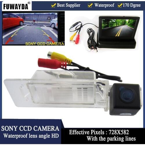 FUWAYDA SONY CCD Car Rear View Camera WITH THE PARKING LINES for Kia Optima 2010 2011 / KIA K5,4.3 Inch foldable LCD TFT Monitor