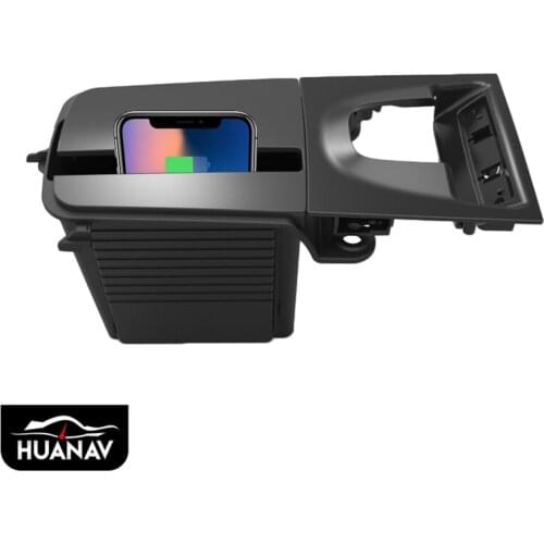 QI Car Wireless Charger ForPorsche Macan 2017-2019 Intelligent Infrared Fast Wireless Charging Car Phone Holder for iphone Nexus