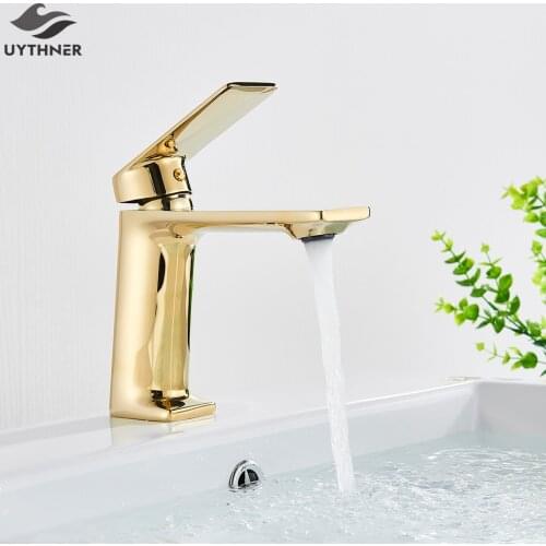 Black Bathroom Basin Faucet Wash Basin Sink Faucet Single Handle Hole Basin Taps Deck Mounted Wash Hot Cold Water Mixer Tap