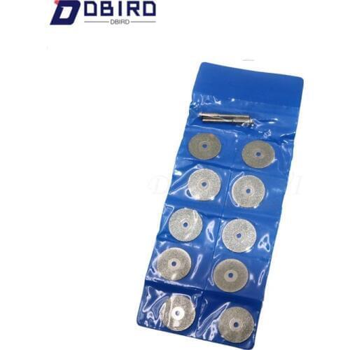 10PCS 22mm Carbon Steel Grinding Circular Saw Cutting Disc Dremel Rotary Tool Diamond Dremel Accessories w/ 2pcs Mandrel