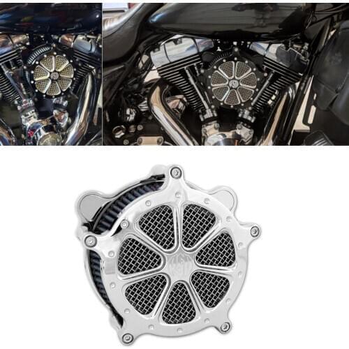 Motorcycle Blue Air Cleaner Intake Filter All Chrome For Harley Touring Street Glide Road King Electra Glide 2020 Softail 2020