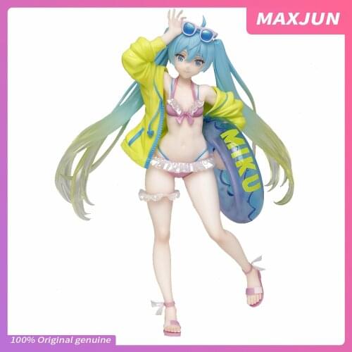 MAXJUN Anime Miku Figure 18cm TAITO VOCALOID miku Sexy swimsuit PVC Action Figure Collection Model Doll Toys Collectibles