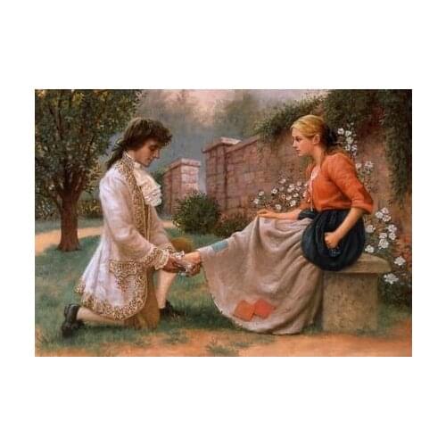 Cinderella and the Prince Cross Stitch Kits Top Quality Arts Embroidery Needlework DIY Sewing CT Canvas Unprinted Decor Handm