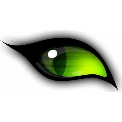 Tan Eye Green Crystal Surfboard Car Stickers Scratch-Proof Motorcycle Decal Windows Trunk Cover Scratches Waterproof Decoration