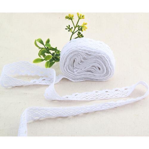 2015 New 3 CM White Color Knitted 100% Cotton Thread Lace DIY Handmade Exclusive For Cloth Dress 10 M/Lot HB-1-7