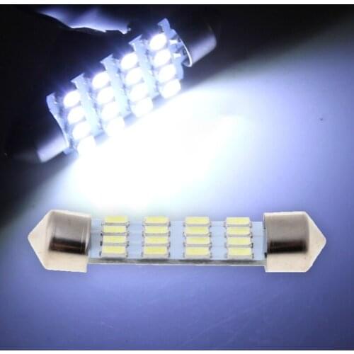 New 41mm 16 LED 3528 SMD Car Interior White Dome Light Lamp Bulb