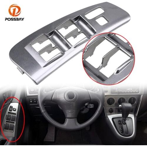 POSSBAY Car Window Switch Control Panel Gray Auto Front Left Door Window Switch Bezel for Toyota Matrix Pontiac Vibe 2003-2008