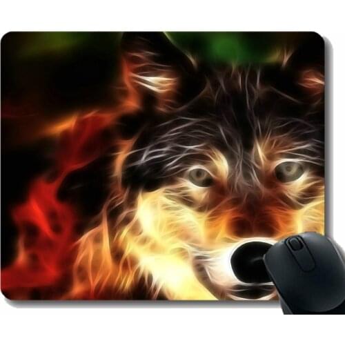 Rectangle Mouse Pad,Animal wolf kids Gaming Mousepad Mat