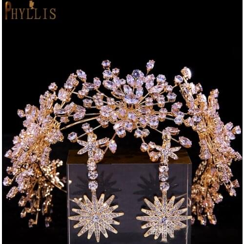 A50 Luxury Crystal Wedding Crowns Baroque Queen Crowns Wedding Tiaras Bridal Hair Jewelry Ladies Jojo Diadem Headwear Headpiece