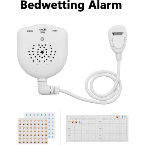 Bedwetting Alarm for Boys Girls Kids Pee Alarm with Sound Vibration LED Light Reminding to Cure Bed Wetting via Enuresis Sensors