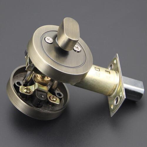 Modern simple double Zinc alloy lock high-top invisible indoor lock bathroom single key hole lock mute wood door lock bedroom