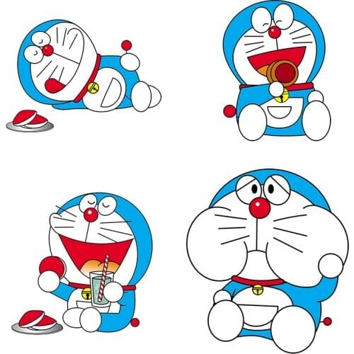 Three Ratels QC419 Doraemon cute anime girl decal car body sticker wall stickers for home decoration