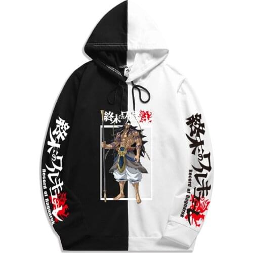 Summer Autumn Man Japan Anime Record Of Ragnarok Print Loose And Comfortable Soft Patchwork Thin Hoodie Sweatshirt Hot Fashion