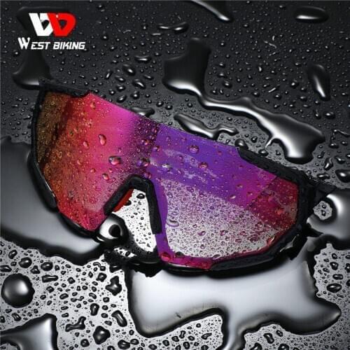 WEST BIKING Polarized 3 Lens Cycling Glasses Running Fishing Sunglasses Outdoor Sport Bicycle Eyewear HD MTB Bike Riding Goggles
