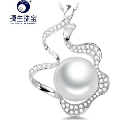 [YS] 10-11mm Real Freshwater Cultured Pearl Pendant Silver Pendant Necklace