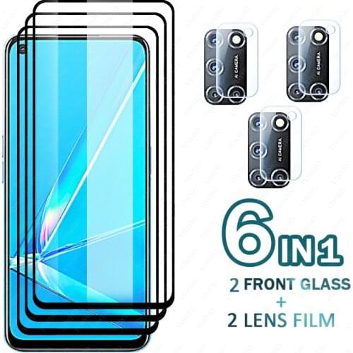 Tempered glass on For OPPO A92 Screen Protectors Protective Glass on for oppo CPH2059 a92 A 92 92a Camera lens Phone safety Film