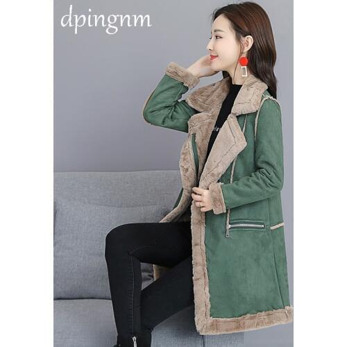 Women Fur Coat Long Natural Sheep Shearing Fur Coat Thick Warm Winter lamb Sheared Jacket Plus Size 3xl