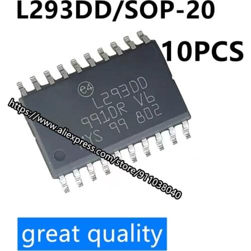 10PCS/LOT L293DD SMD SOP20 bridge driver chip IC internal switch Brand new and good quality